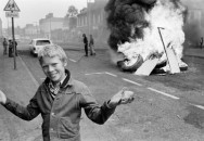 A boy holds a stone during a disturbance, Belfast, Ireland, 1978 Chris Steele-Perkins 